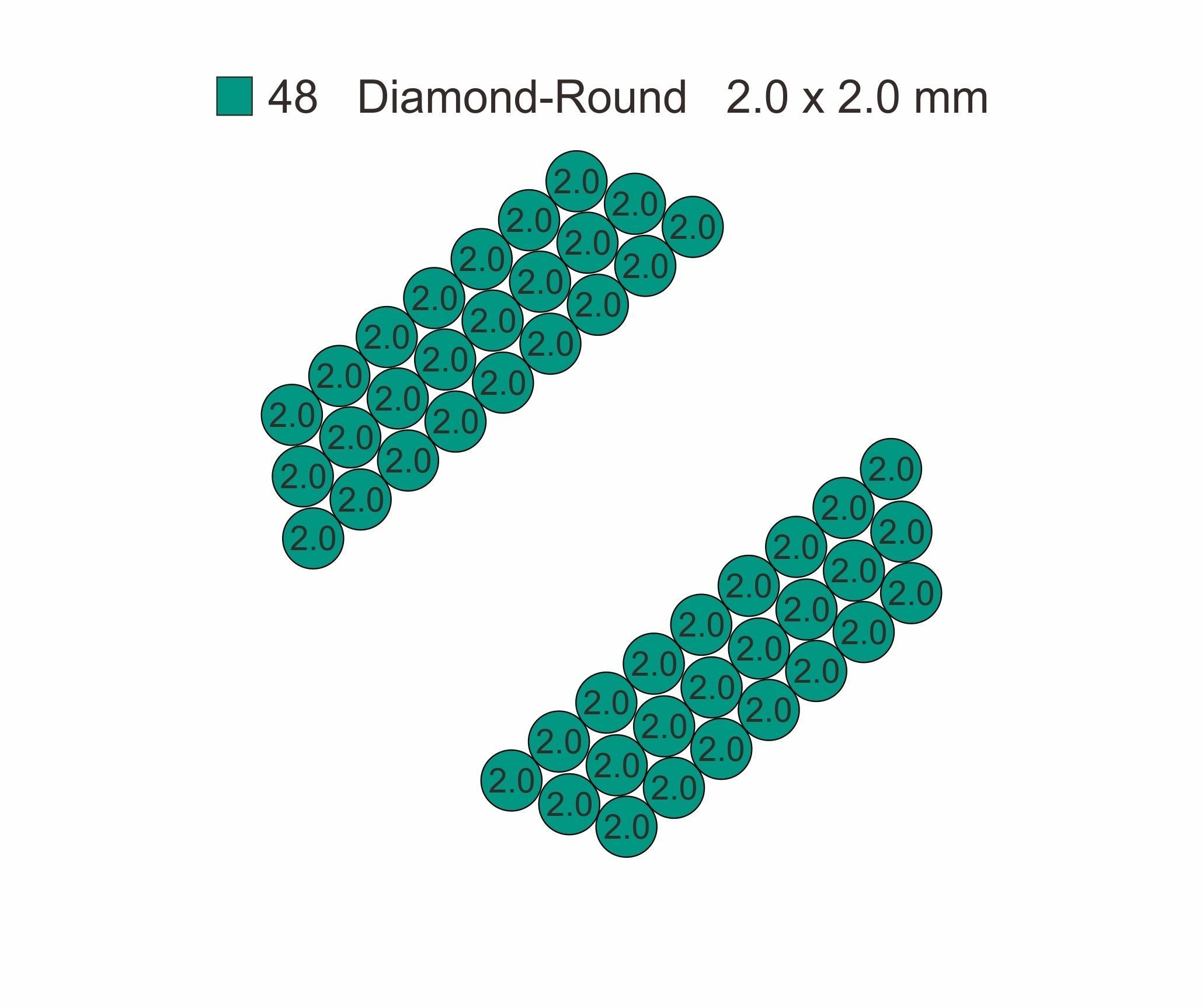 25 MM CUBAN LINK CHAIN 3 ROWS DIAMOND BRACELET OR NECKLACE 3D print model_7