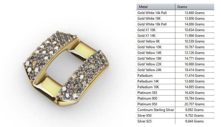 25 MM CUBAN LINK CHAIN 3 ROWS DIAMOND BRACELET OR NECKLACE 3D print model_6