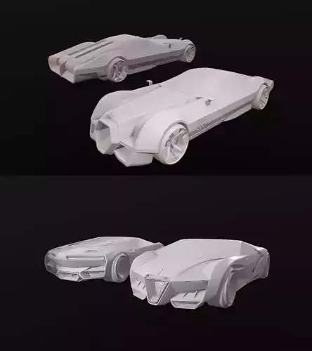 CYBERPUNK2077 LUXURY RAYFIELD HYPERCARS 3D Model Collection