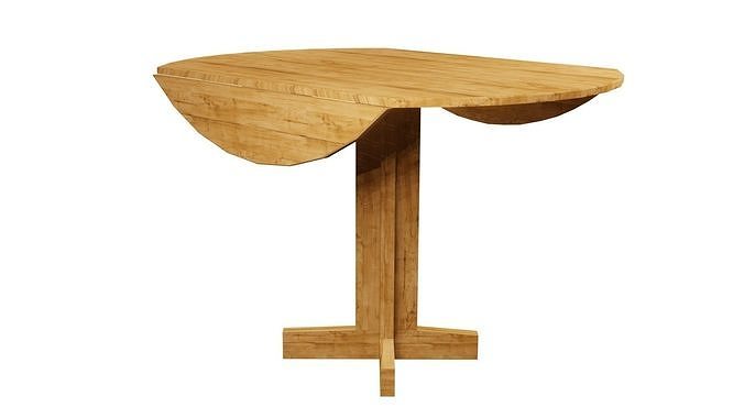 Table round wing-leaf 3 3D model