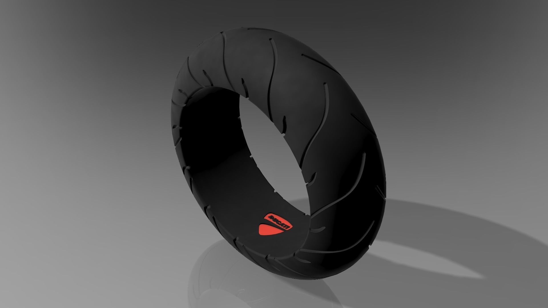 Ducati  Pendant And Ring Tire  STL OBJ FBX Files  3D print model_7