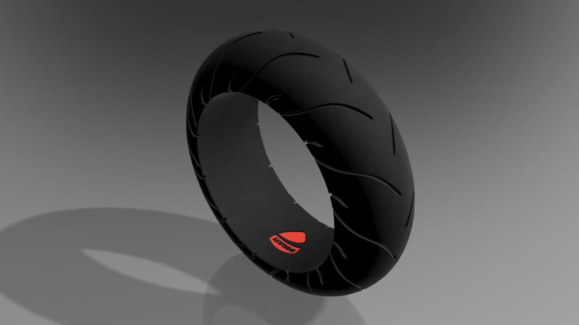 Ducati  Pendant And Ring Tire  STL OBJ FBX Files  3D print model_8