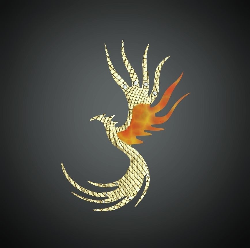 DTS-Model3G-HairAcc-phoenixes1 sword Low-poly 3D model_4