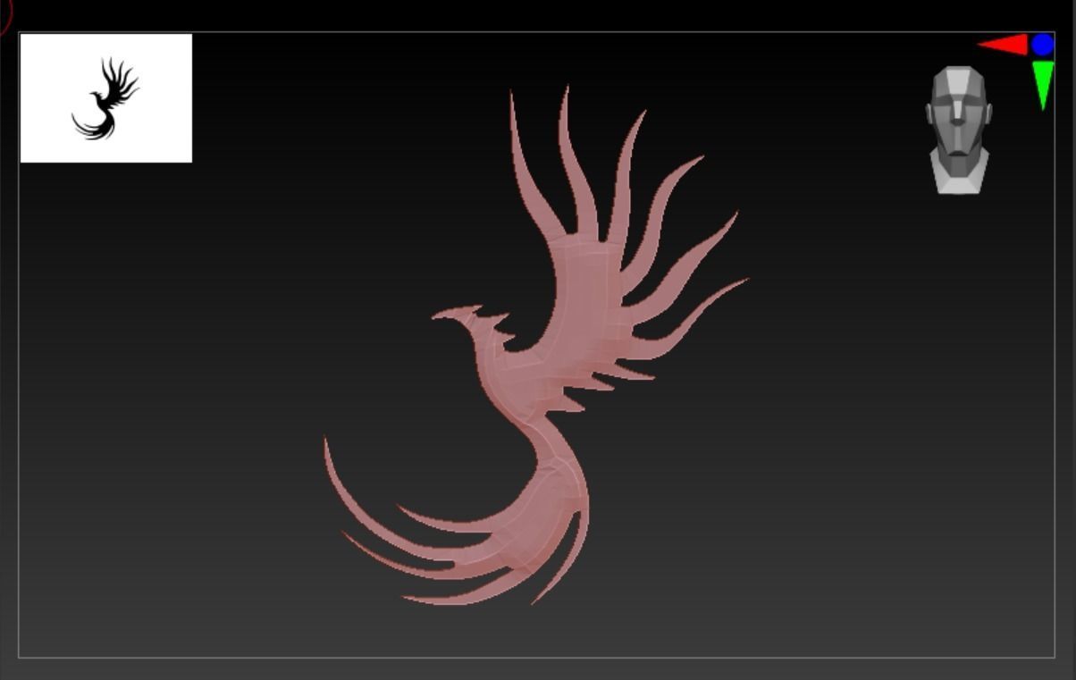 DTS-Model3G-HairAcc-phoenixes1 sword Low-poly 3D model_6