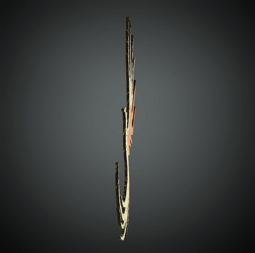 DTS-Model3G-HairAcc-phoenixes1 sword Low-poly 3D model_2