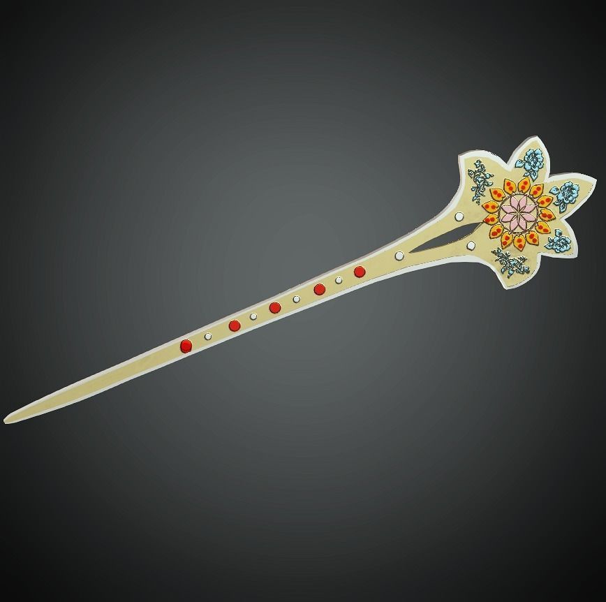DTS-Model3G-HairPin-A wizard of oz hair wand Low-poly 3D model_4