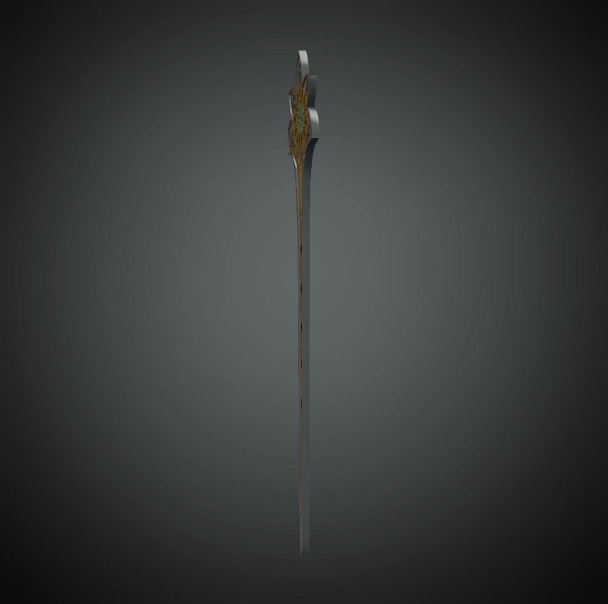 DTS-Model3G-HairPin-A wizard of oz hair wand Low-poly 3D model_2