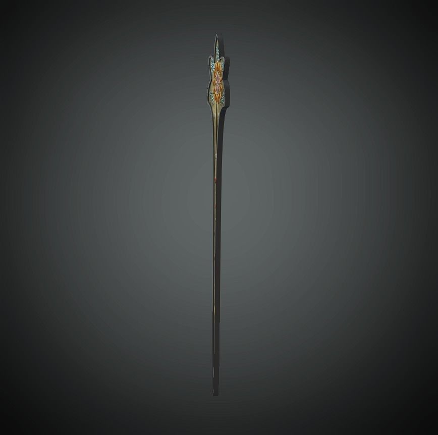 DTS-Model3G-HairPin-A wizard of oz hair wand Low-poly 3D model_3