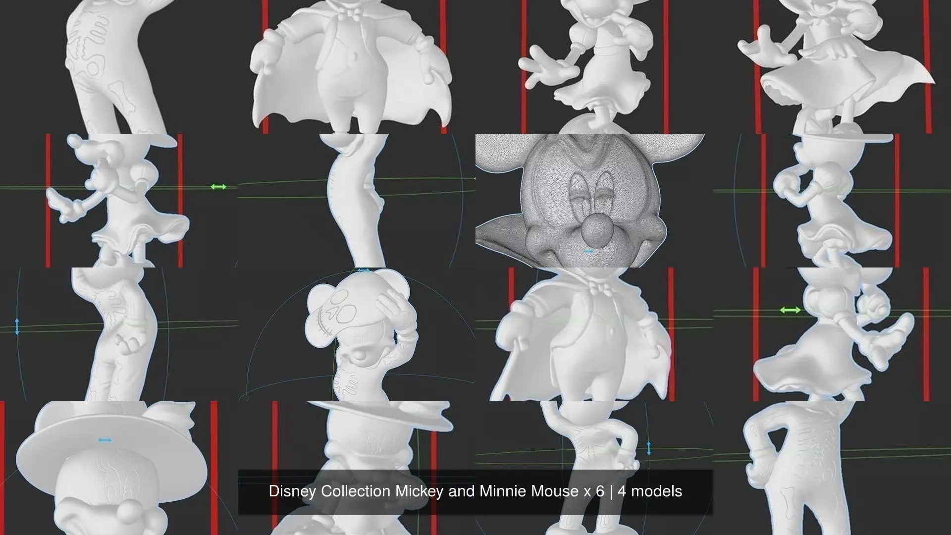 Disney Collection Mickey and Minnie Mouse x 6 _0