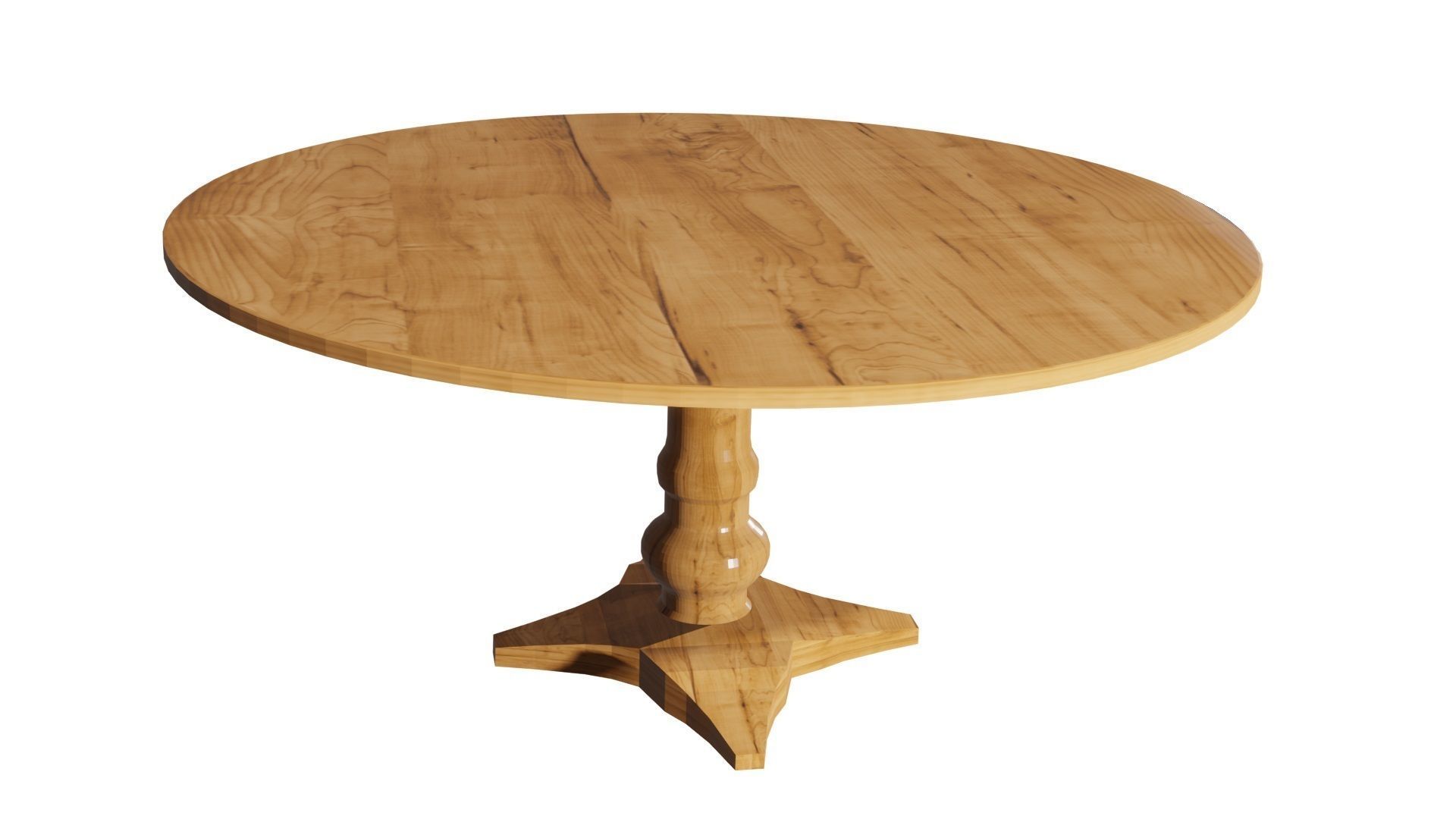 Table Dining Round 1 3D model_1