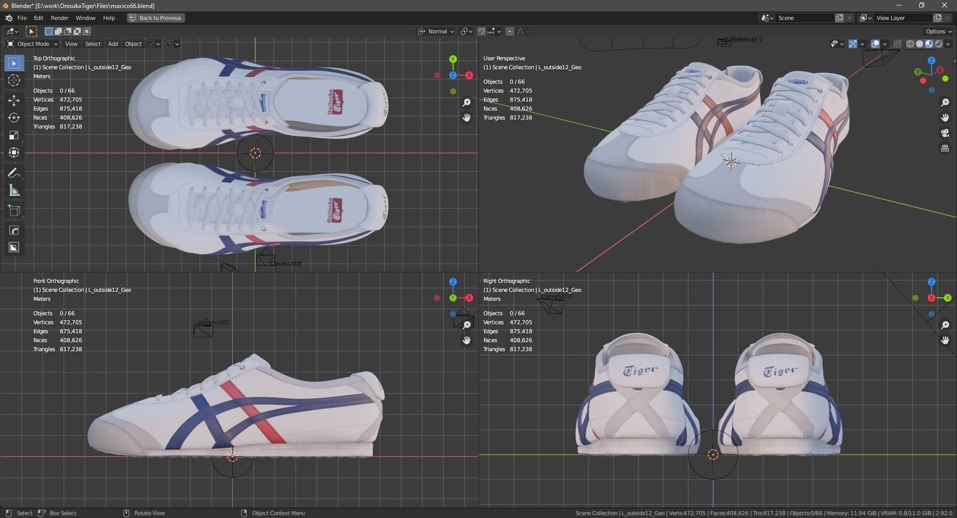 Asics Onitsuka Tiger Mexico66  3D model_32