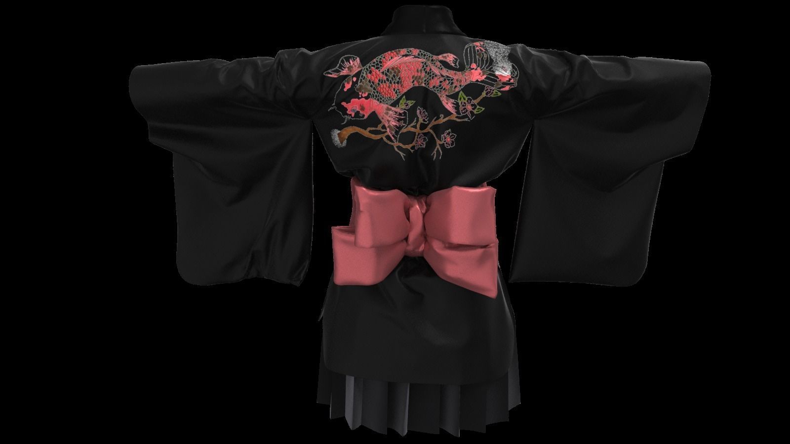 Kimono set 3D model_13