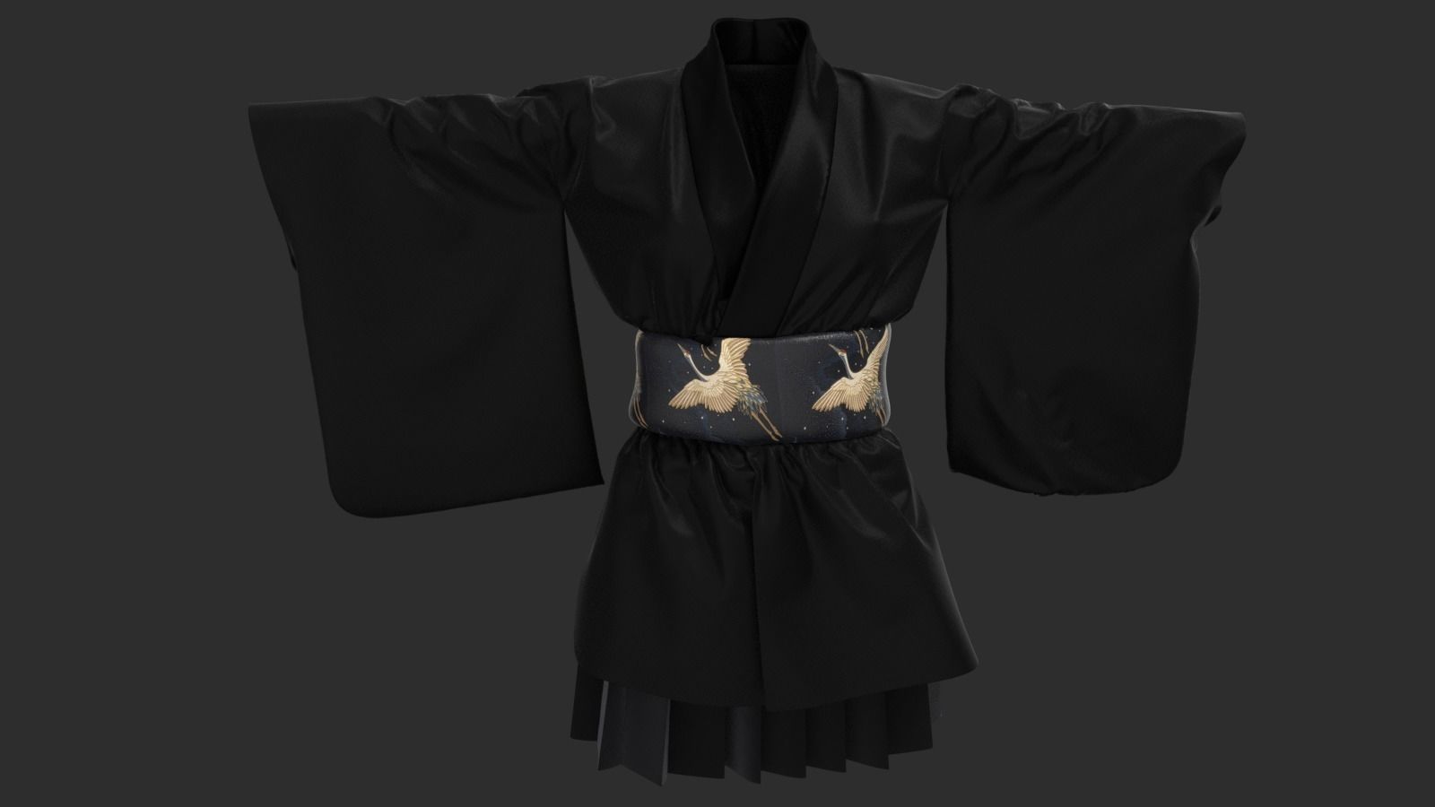 Kimono set 3D model_12