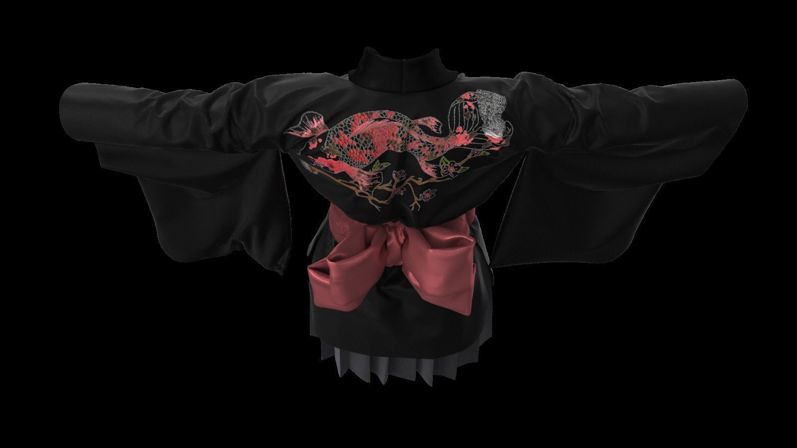 Kimono set 3D model_15