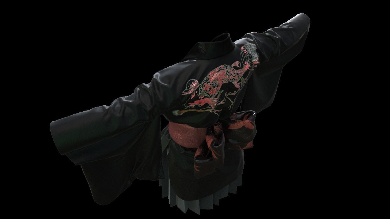 Kimono set 3D model_6