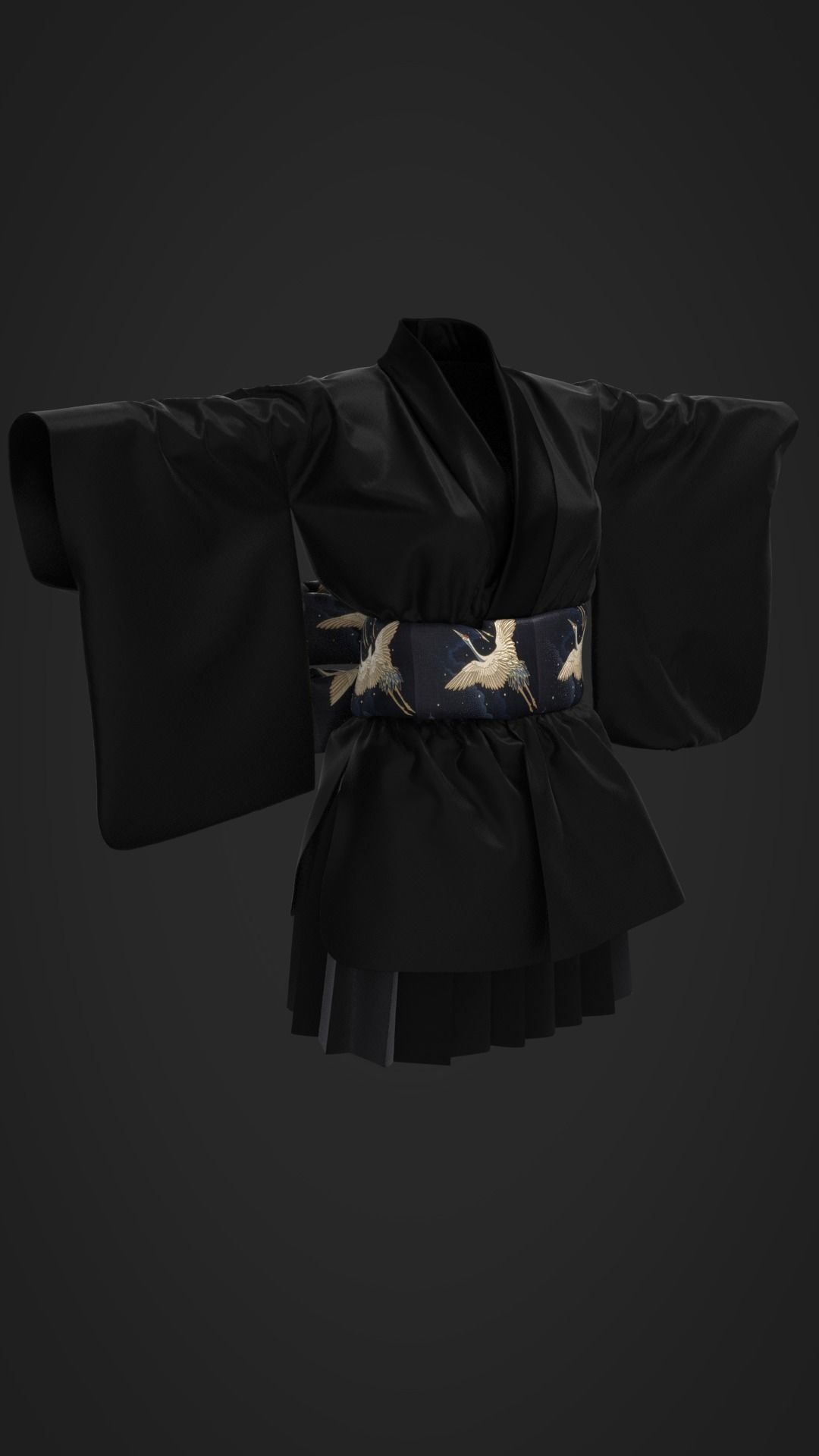 Kimono set 3D model_10