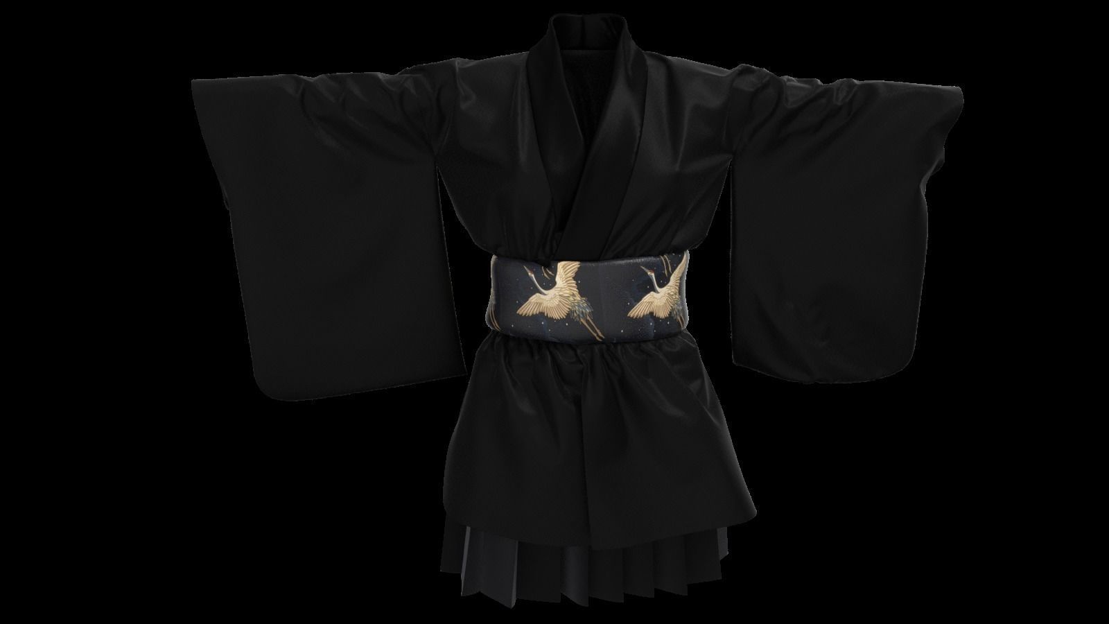Kimono set 3D model_11