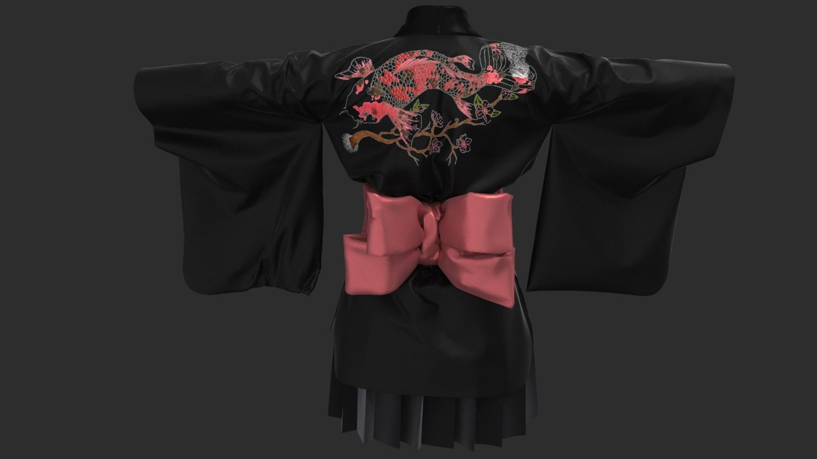 Kimono set 3D model_14