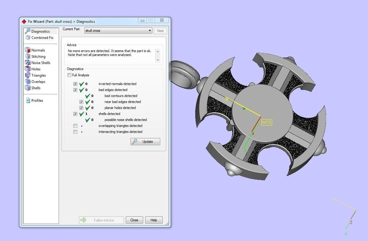 Cross skull pendant 3D print model_26