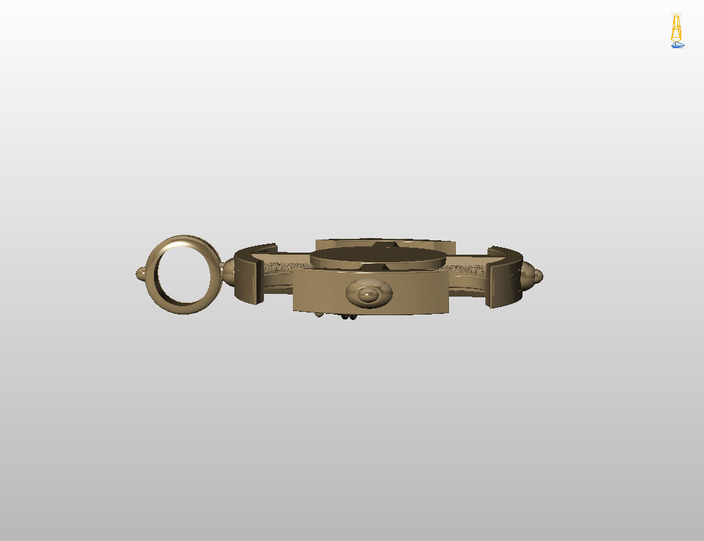 Cross skull pendant 3D print model_9