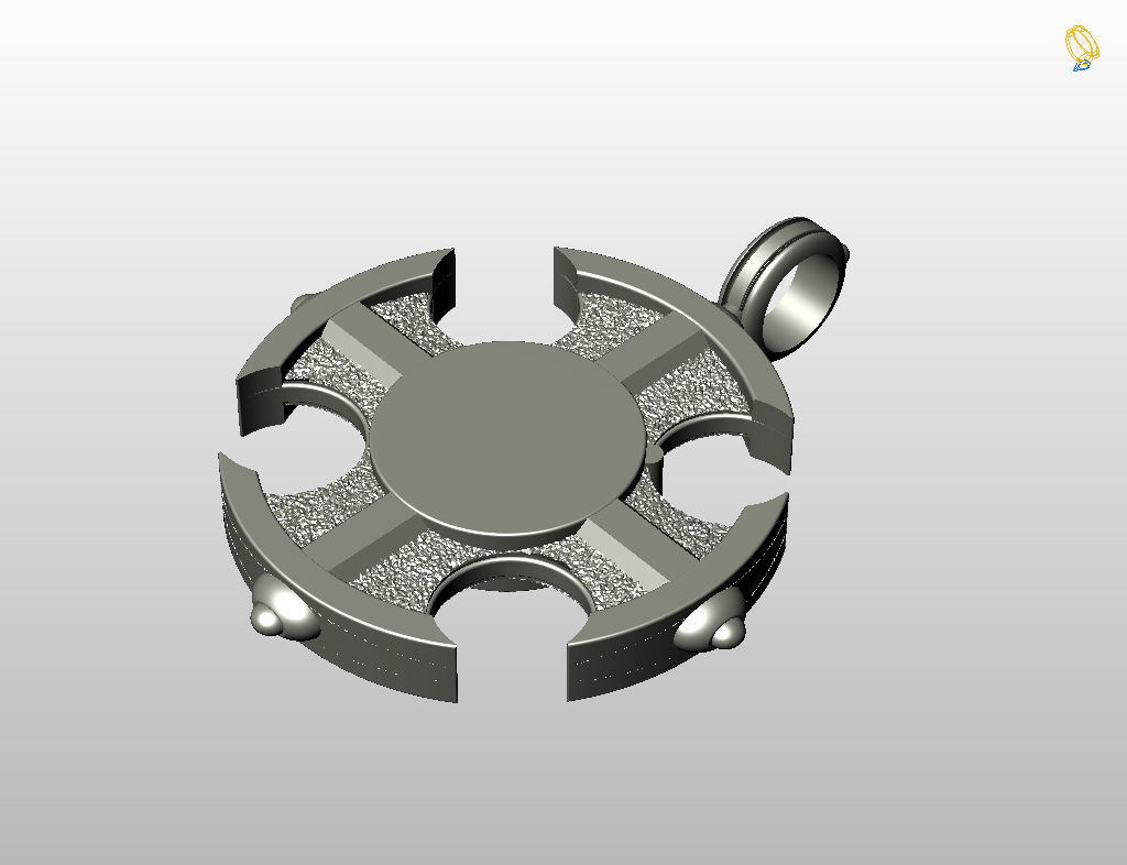 Cross skull pendant 3D print model_23