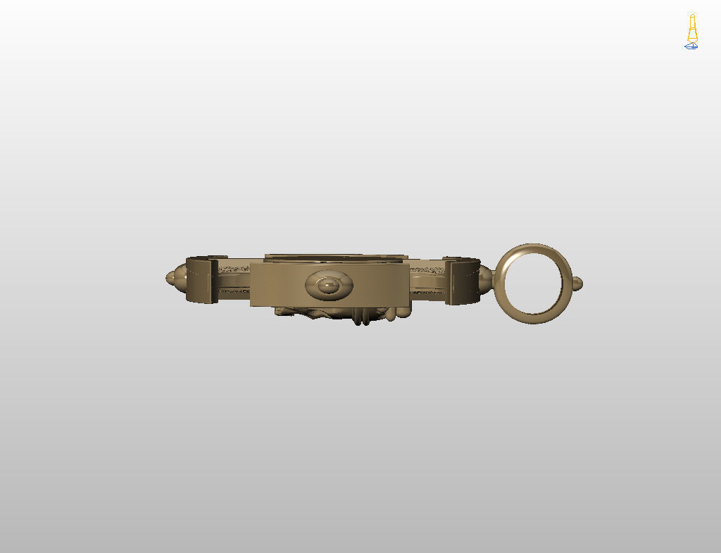 Cross skull pendant 3D print model_12