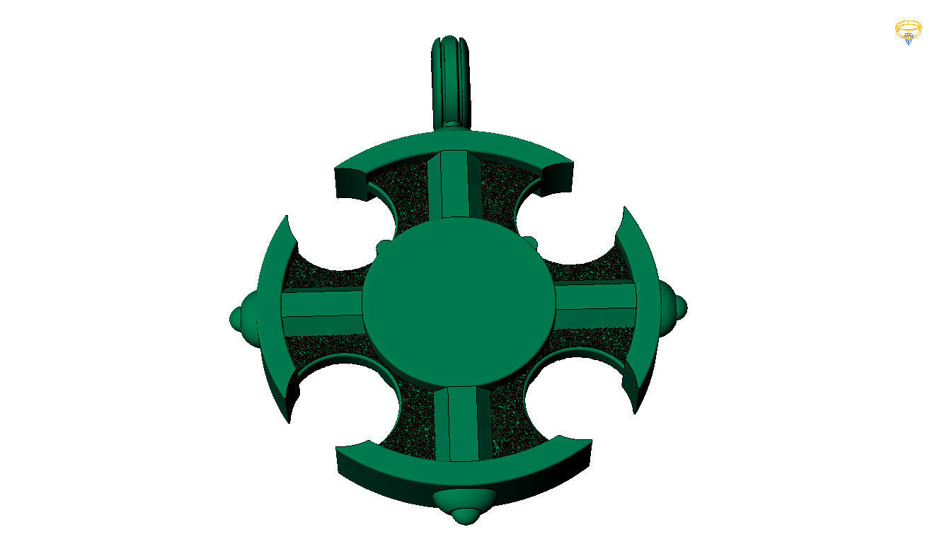 Cross skull pendant 3D print model_29