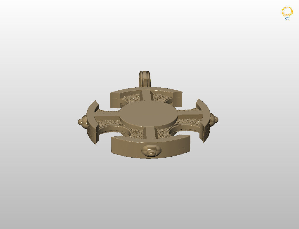 Cross skull pendant 3D print model_10