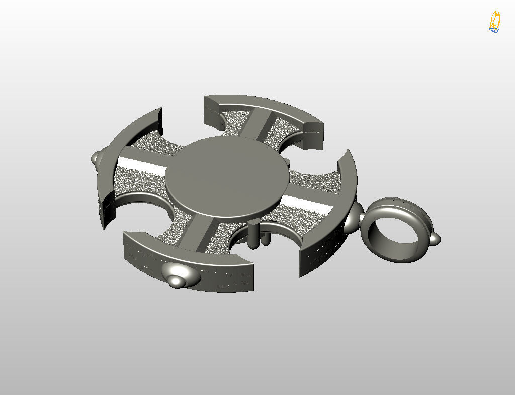 Cross skull pendant 3D print model_22