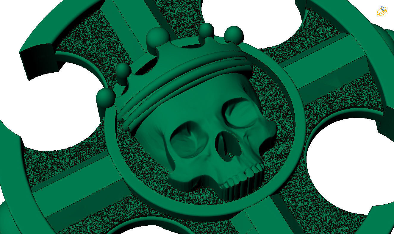 Cross skull pendant 3D print model_31