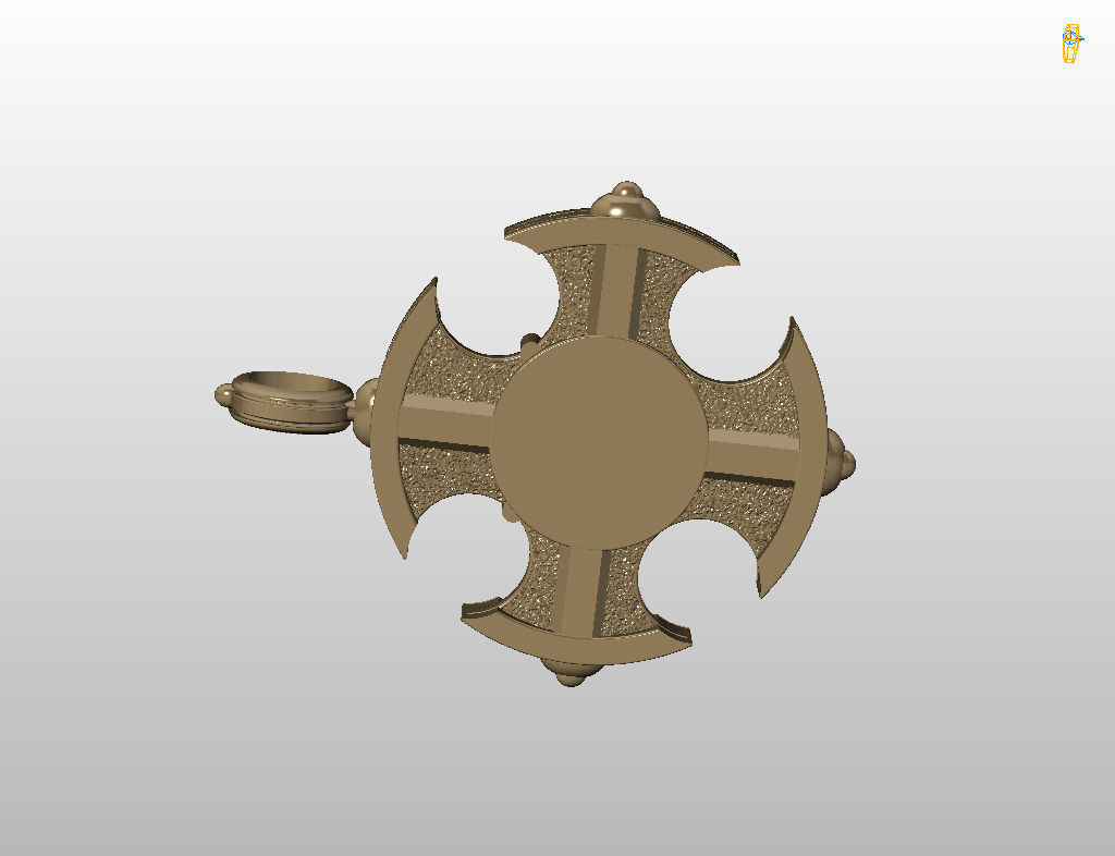 Cross skull pendant 3D print model_7