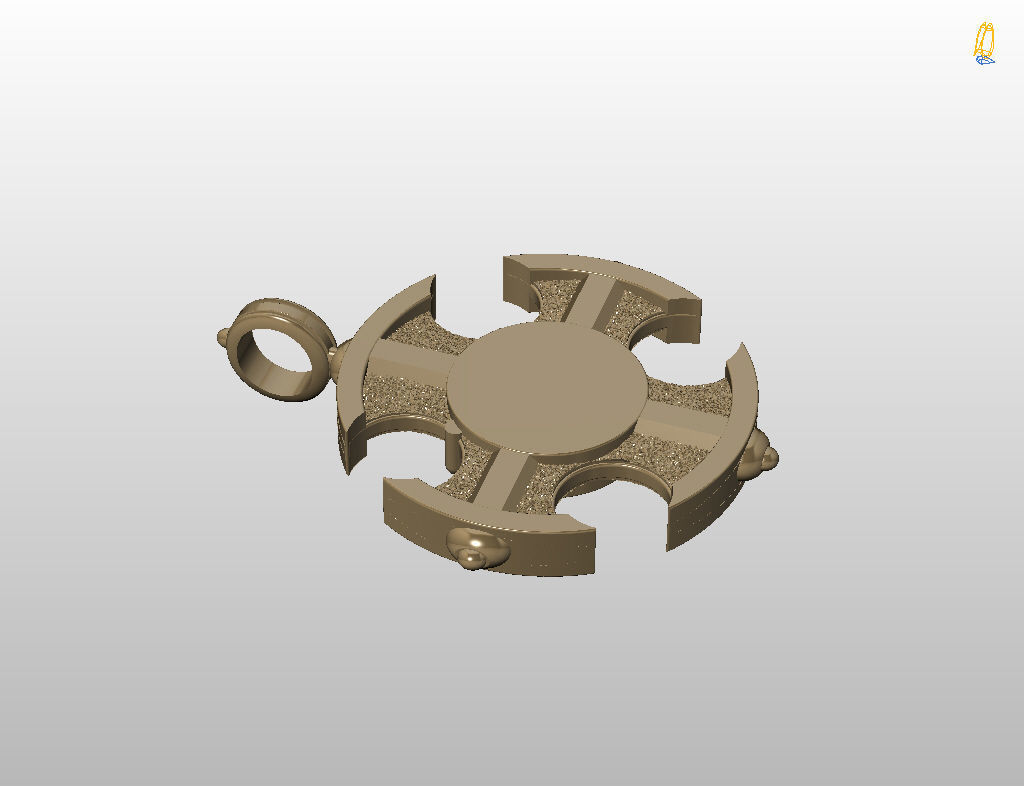 Cross skull pendant 3D print model_8
