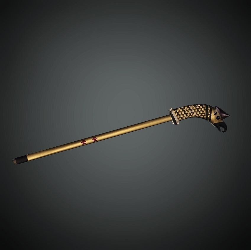 DTS-Model3A-HairPinA sword with wooden handle Low-poly 3D model_4