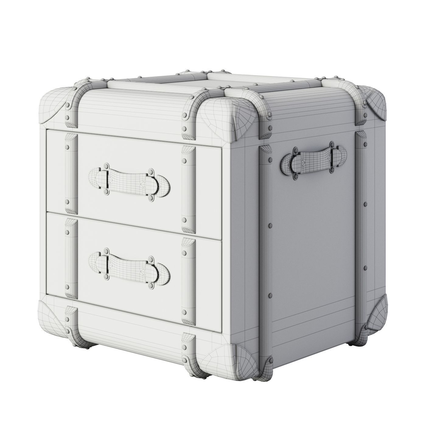 RH Richards Trunk 2-Drawer Cube 3D model_5