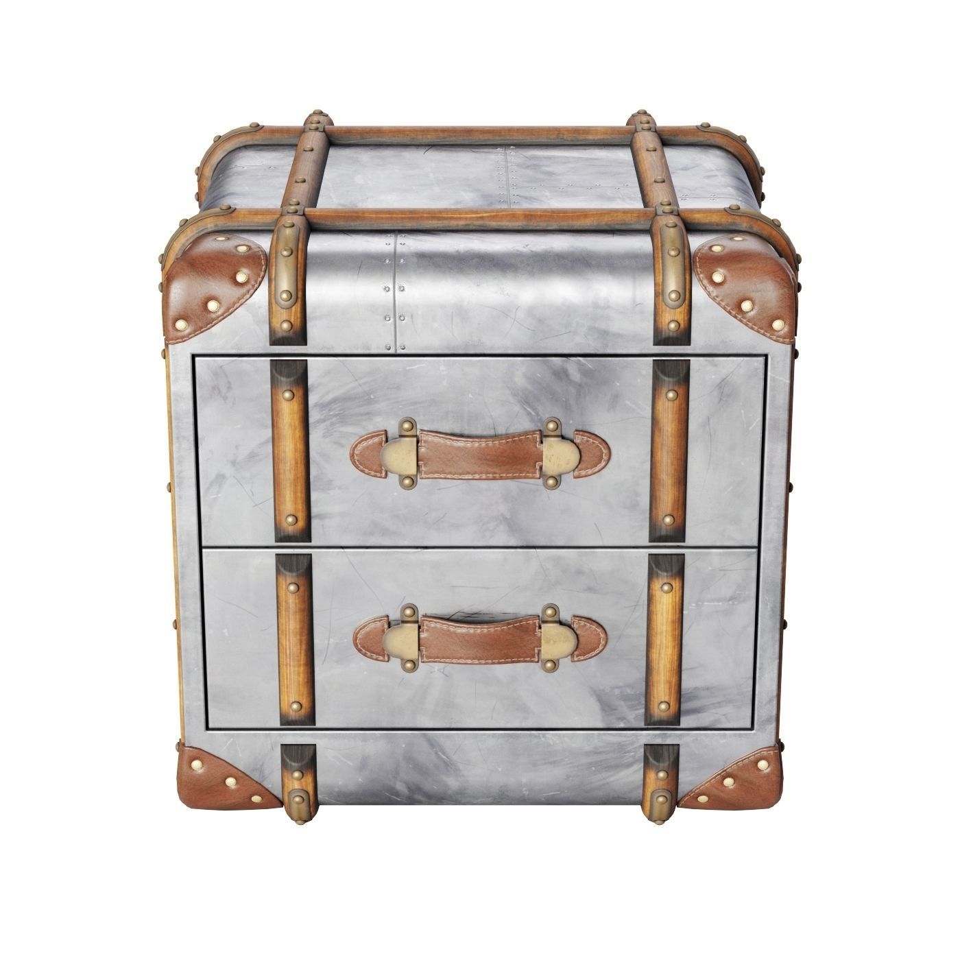 RH Richards Trunk 2-Drawer Cube 3D model_1