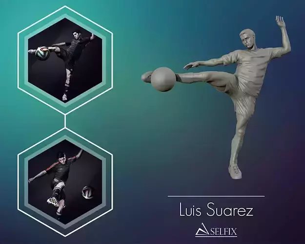 Luis Suarez 3D Model for 3D printing 3D print model