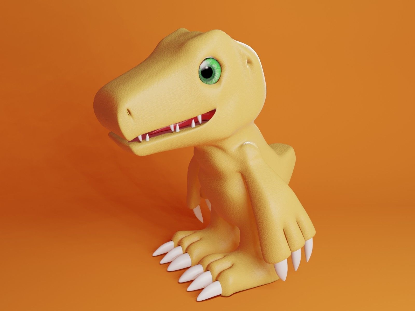 Agumon in 3D model 3D model_3