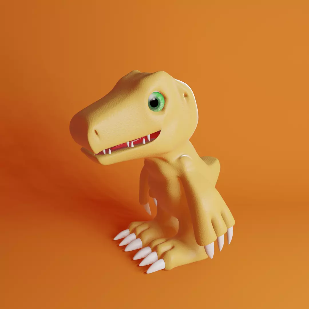 Agumon in 3D model 3D model_0