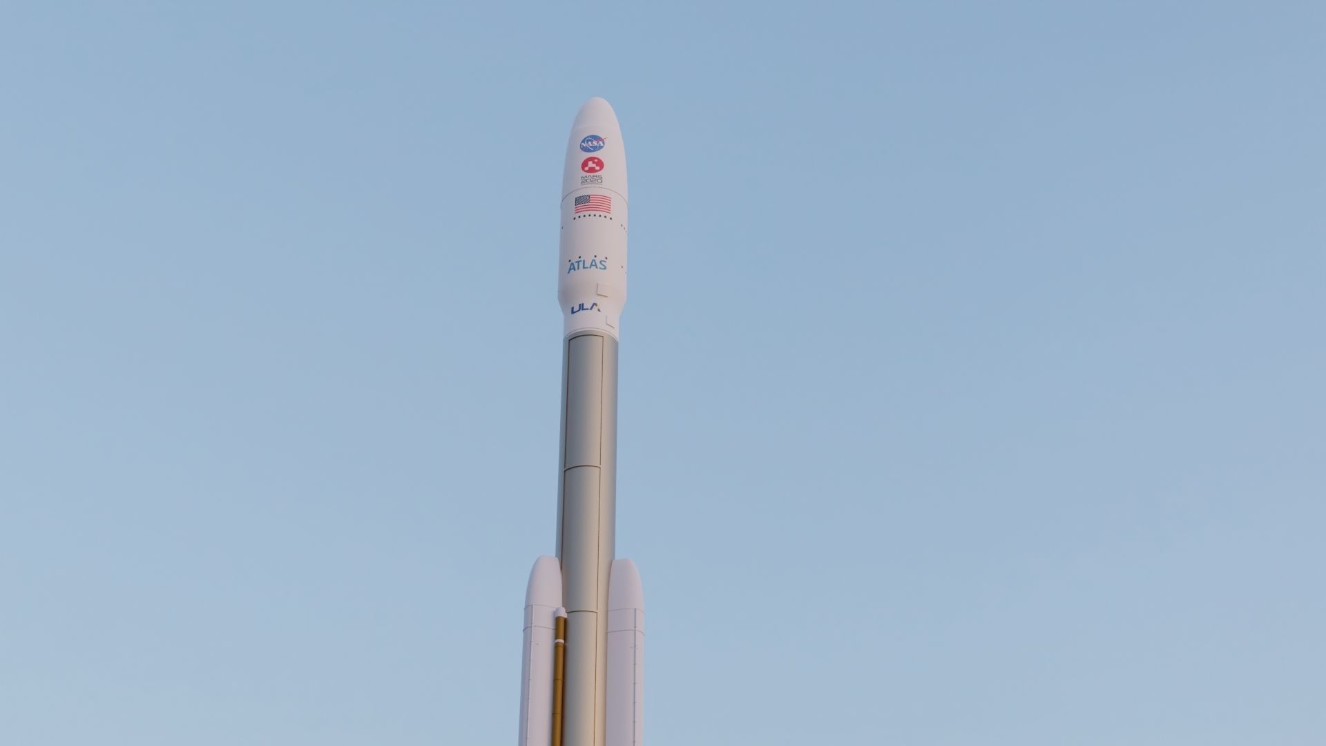 Rocket Mars 2020 3D model Low-poly 3D model_6