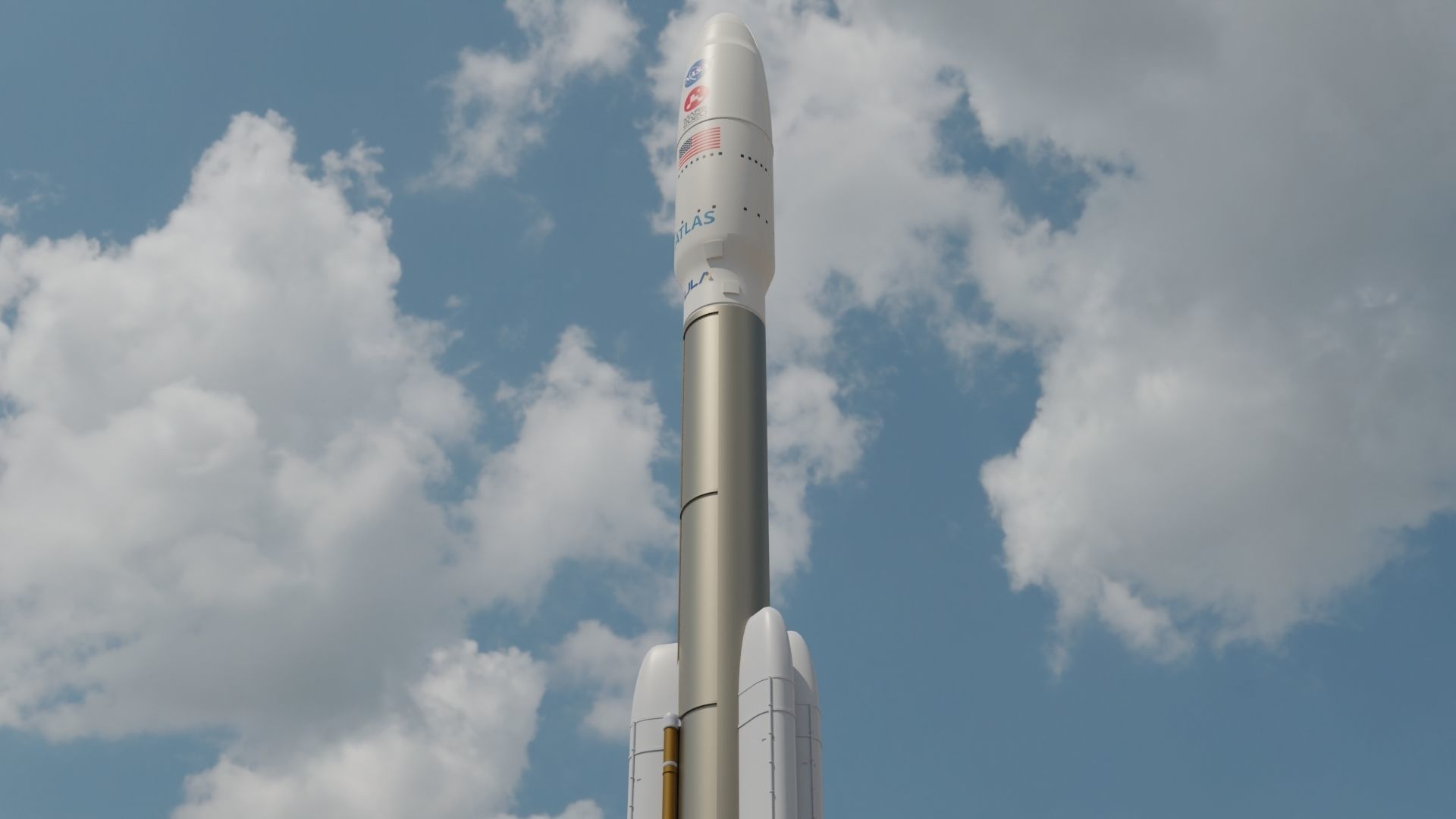 Rocket Mars 2020 3D model Low-poly 3D model_2