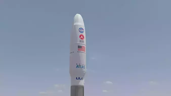 Rocket Mars 2020 3D model Low-poly 3D model