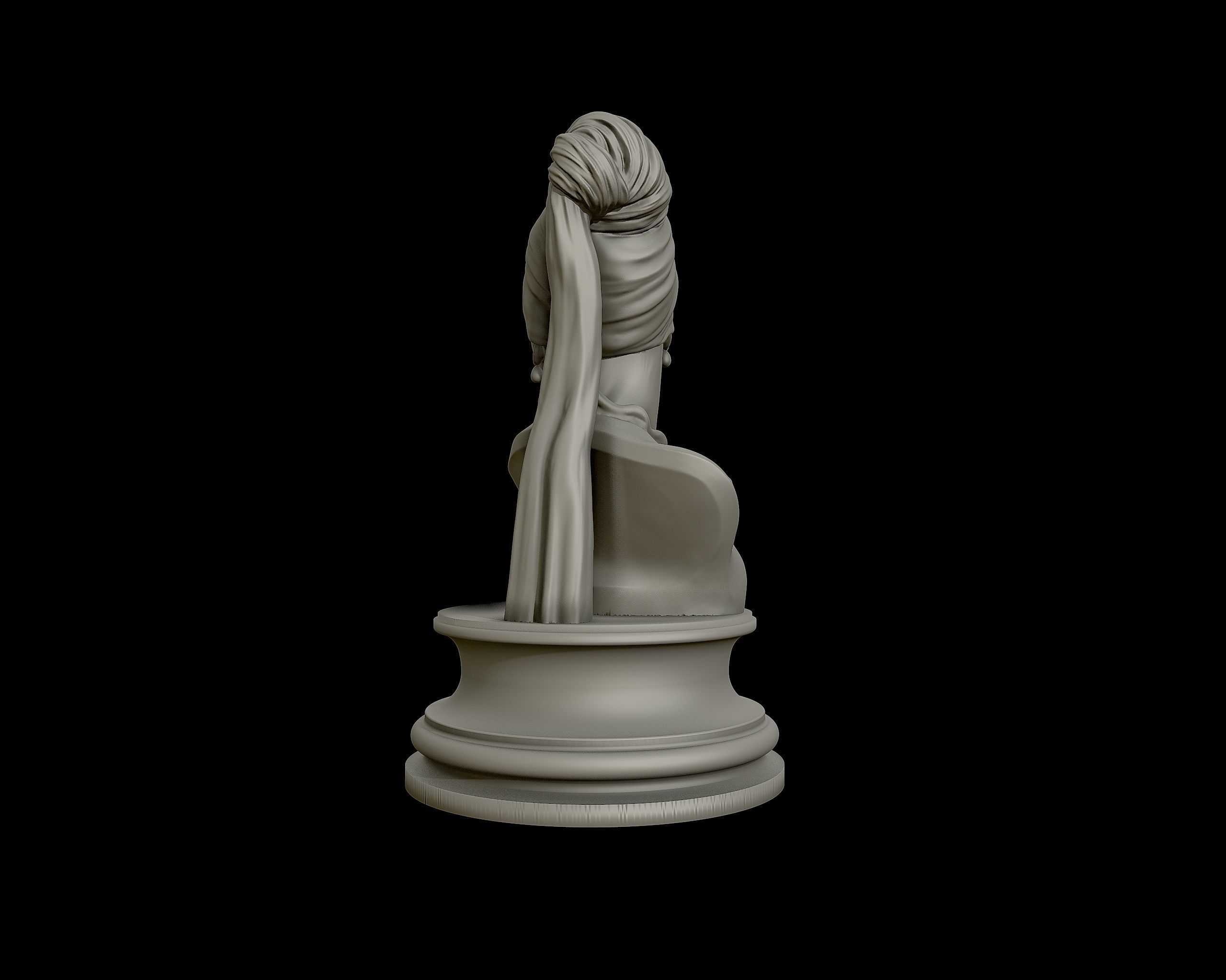 Girl with a Pearl Earring 3D Portrait Sculpture 3D print model_18