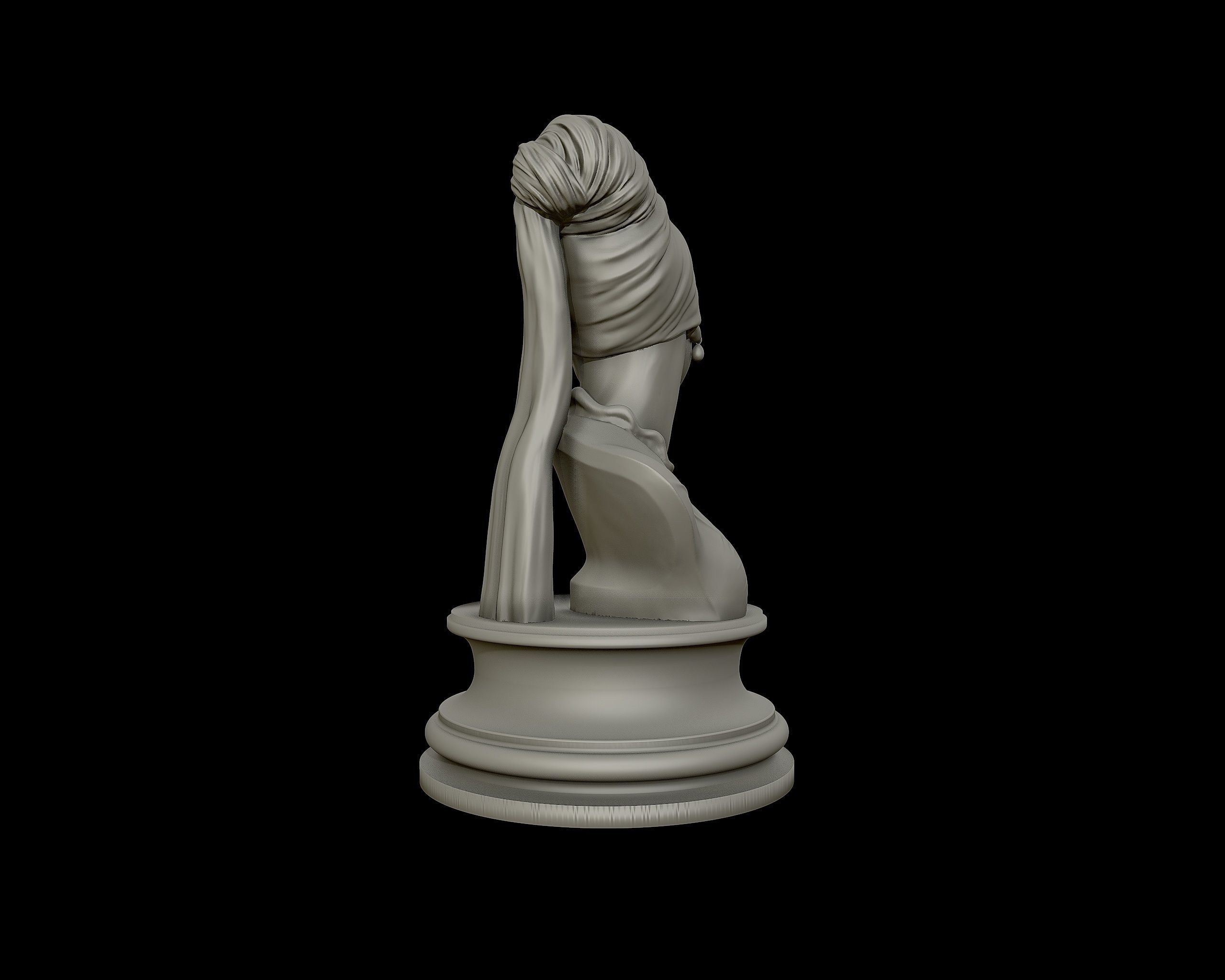 Girl with a Pearl Earring 3D Portrait Sculpture 3D print model_19
