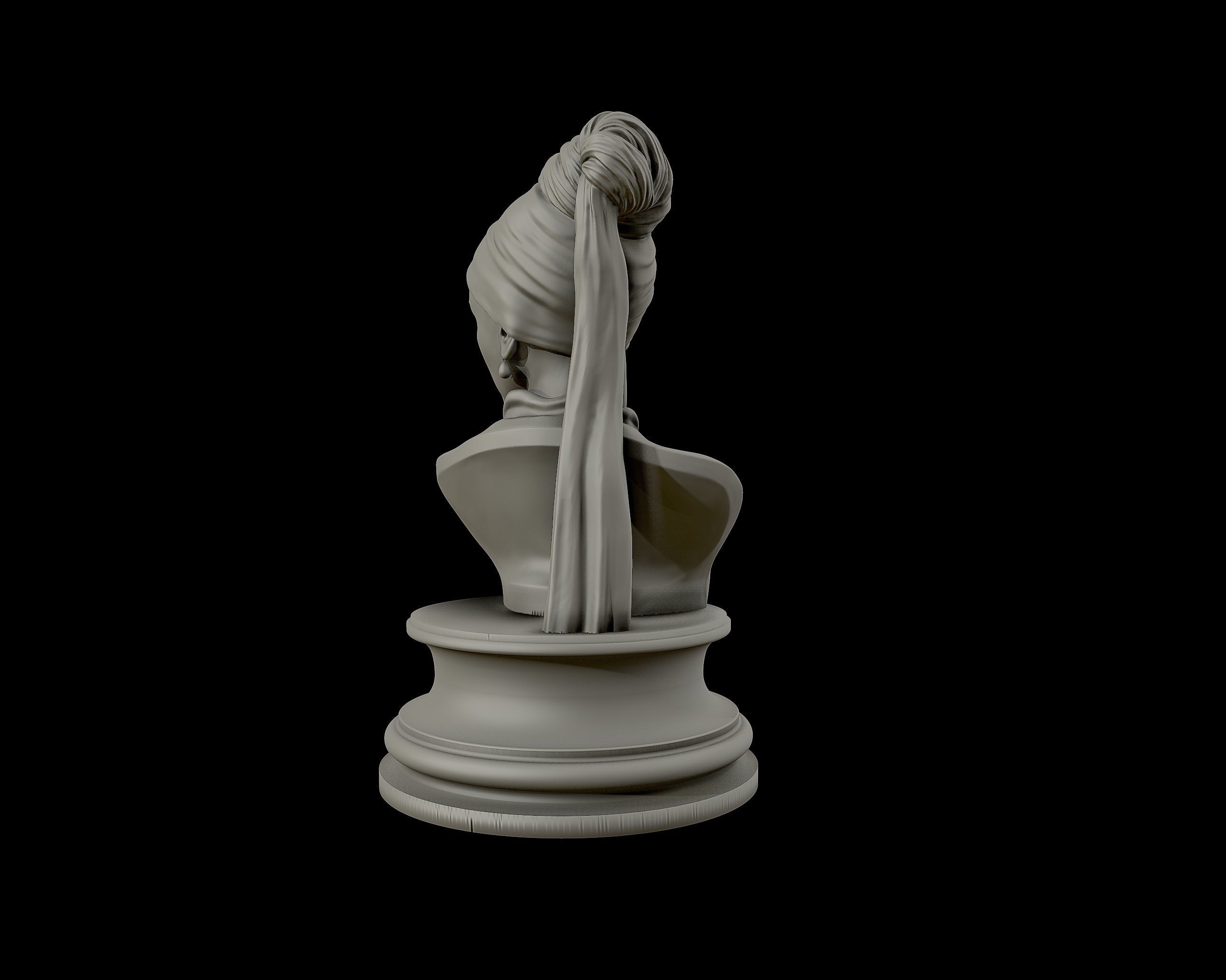 Girl with a Pearl Earring 3D Portrait Sculpture 3D print model_17