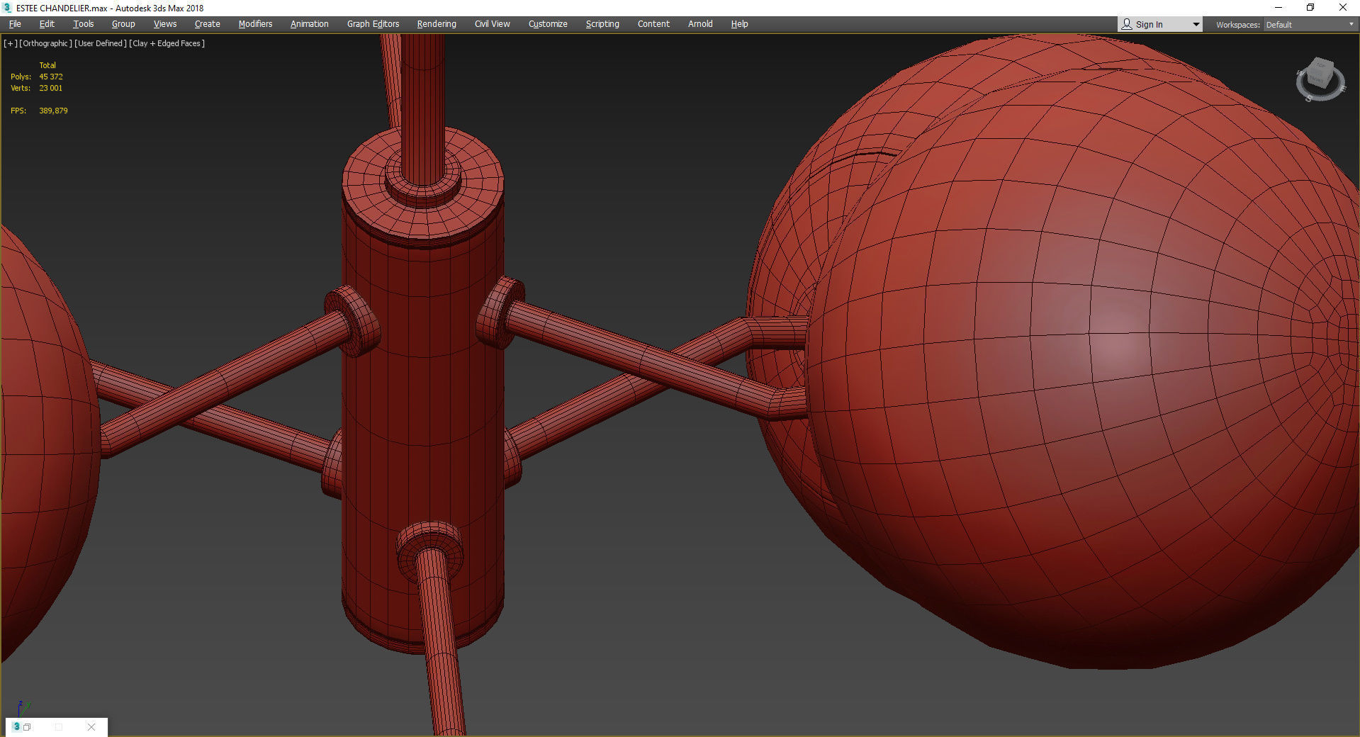 ESTEE CHANDELIER Low-poly 3D model_4