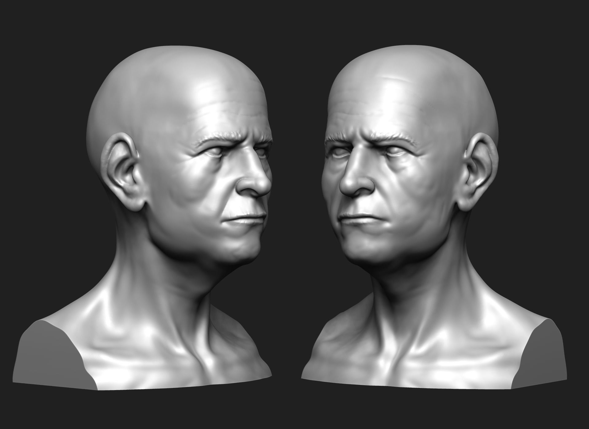 Old Man - Bust 3D print model_2