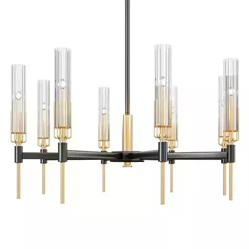 FLAMBEAU CHANDELIER Low-poly 3D model
