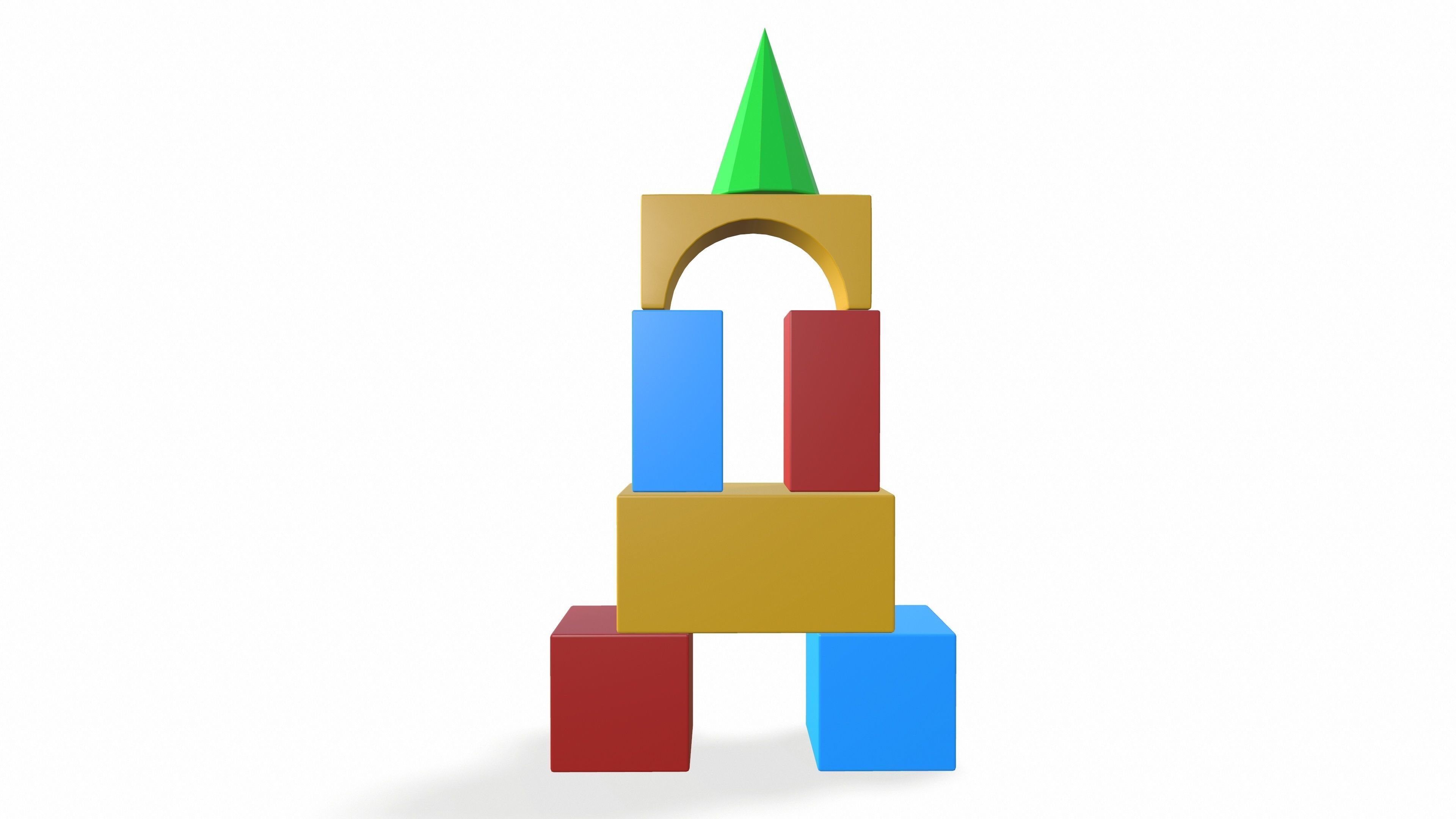A set of simple toys for children 3D model_3