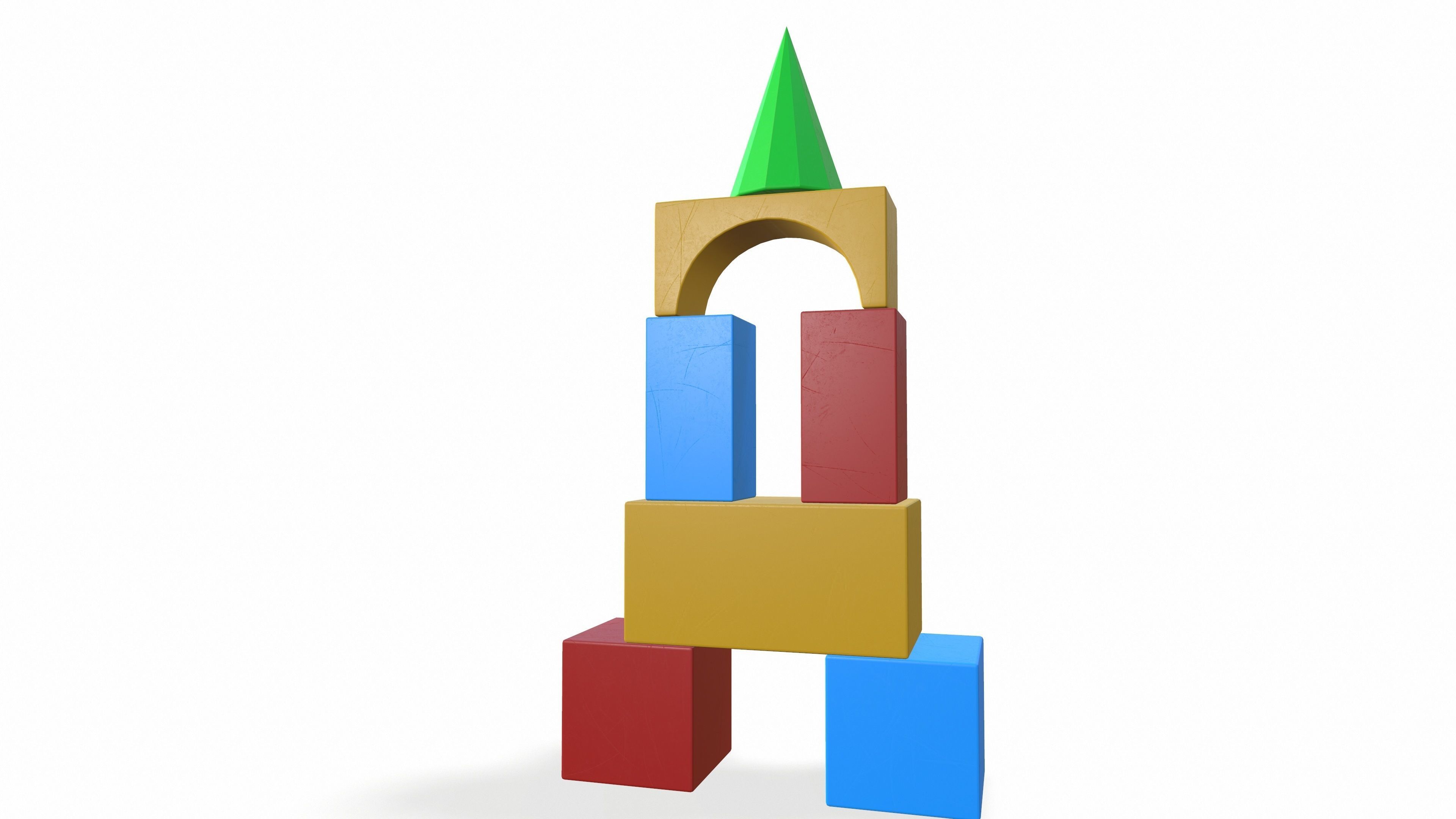 A set of simple toys for children 3D model_4
