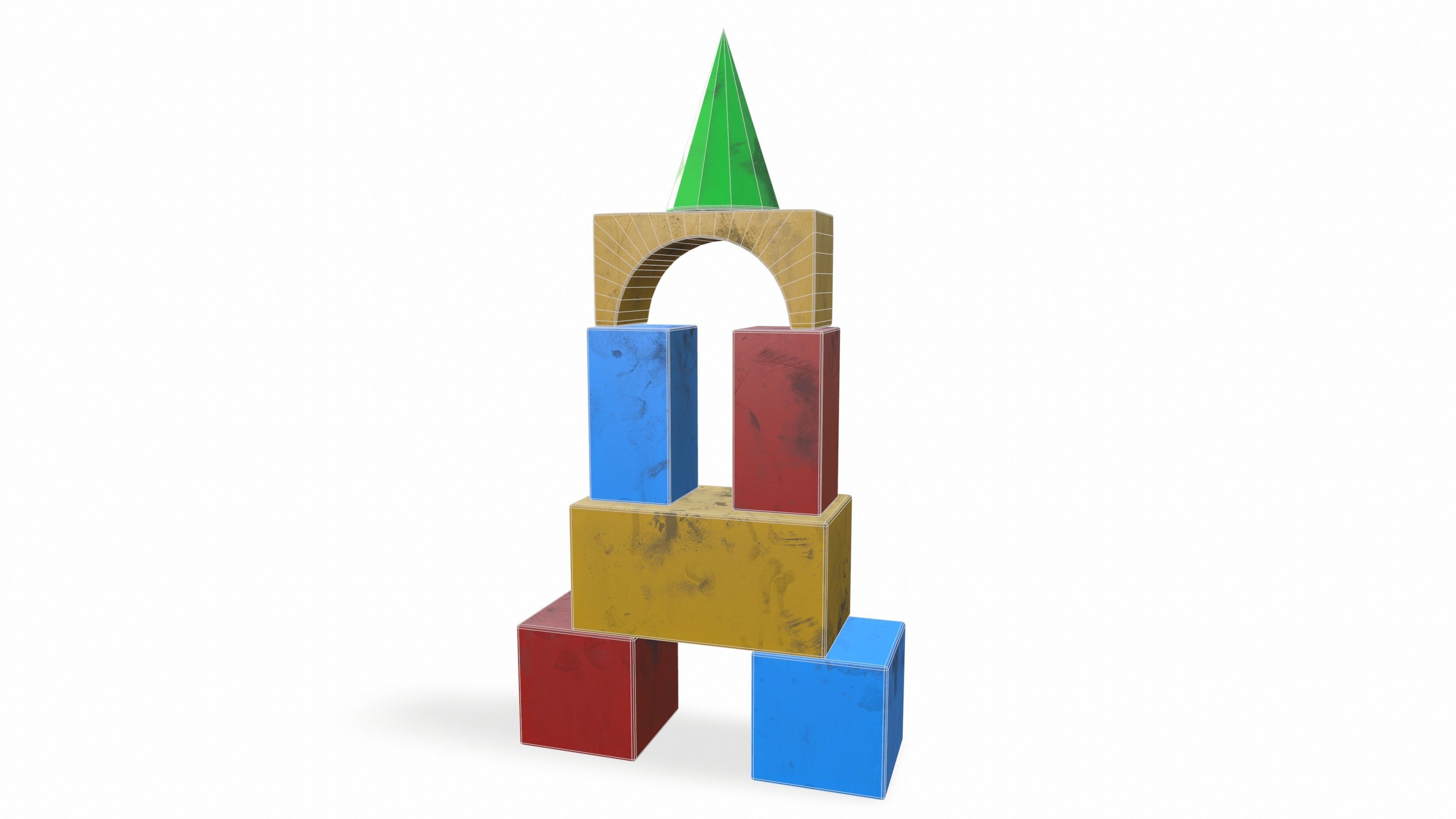 A set of simple toys for children 3D model_6